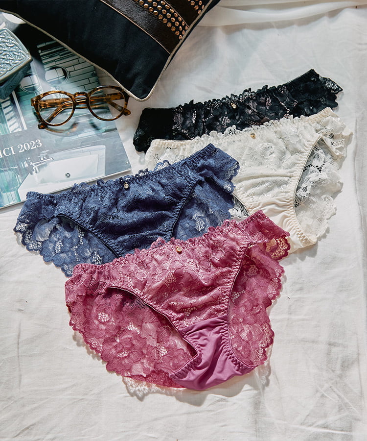 ストレッチレース　バックレースショーツ単品　M/L