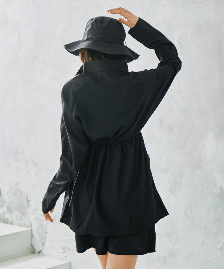 紫外線防止】【UVカット】WEB限定 バケットハット付きUVカットリブ