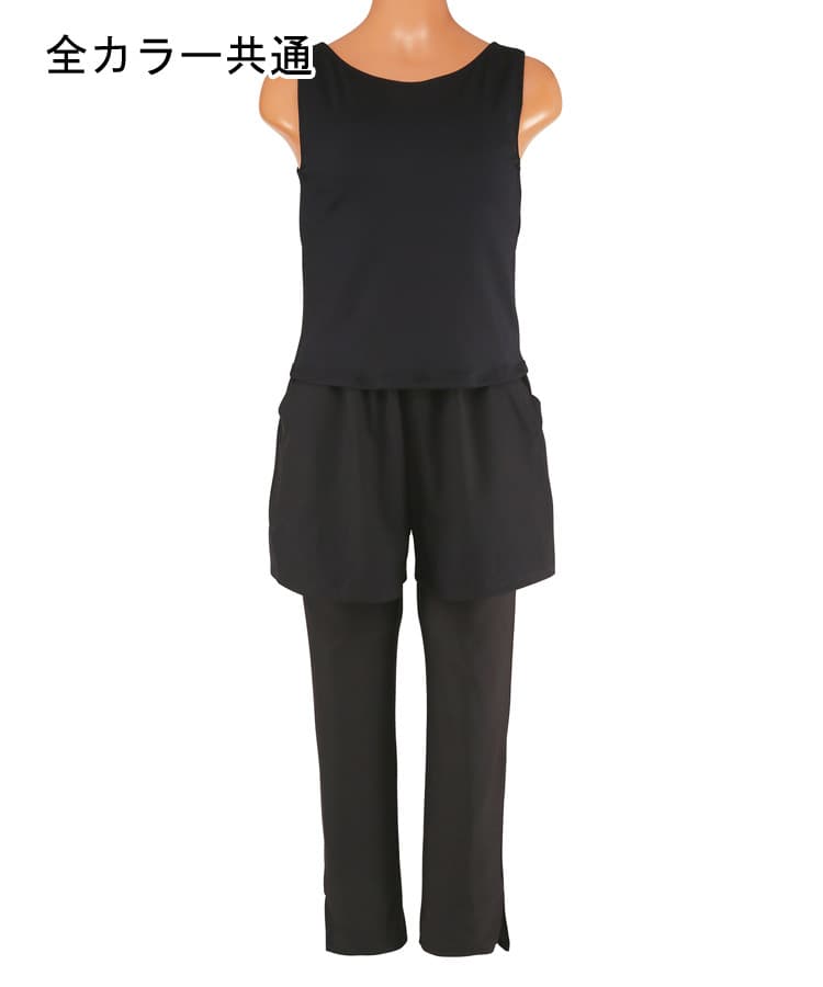 ポケット付きハーフジップラッシュパーカー＋リブタンキニ＋レギンス5点セット 2025年新作】WEB限定商品 ポケット付きハーフジップラッシュパーカー＋