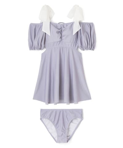 【2026年新作】ショルダーチュールリボンバルーンスリーブワンピース【Shreanu（シュリーヌ）】