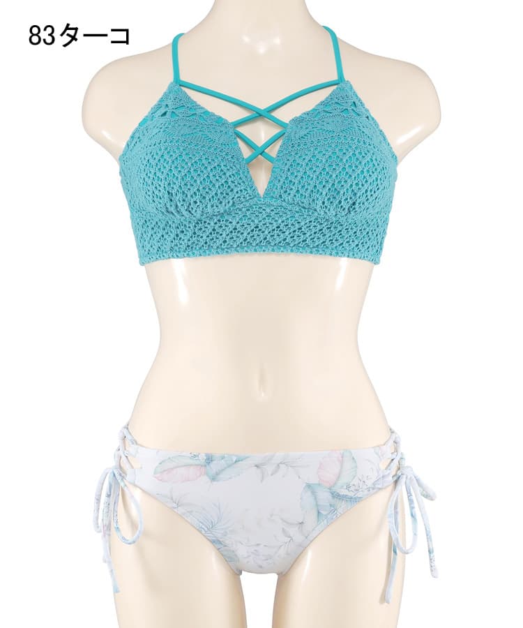 2026年新作】ストラッピービキニヘルシーリーフ柄【Beach Queen