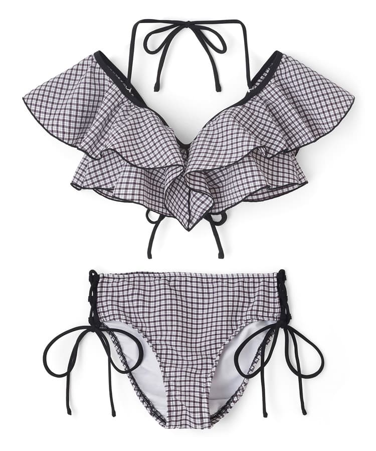 2026年新作】チェックフリルブラビキニ【Beach Queen（ビーチクイーン