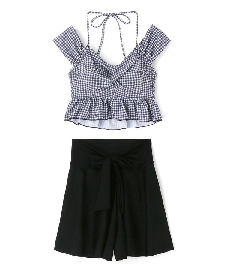 三愛水着 gingham check 3点セット「Totasu eleven」 2024年新作】gingham check 3点セット水着【Totasu eleven