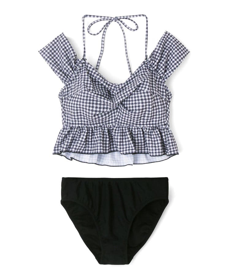 水着 三愛水着楽園 ギンガムチェックビキニ水着 2024年新作】gingham check 3点セット水着【Totasu eleven