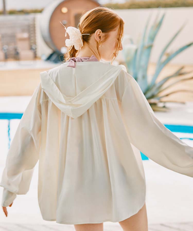 UVカットゆるっと着れるふんわりラッシュパーカー｜三愛水着楽園・San