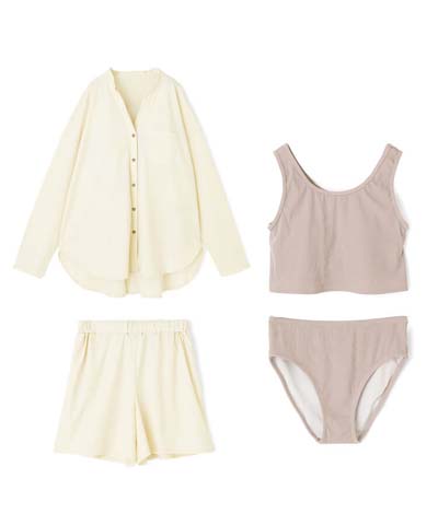 【8/29TBS王様のブランチ紹介商品】【UPF50＋】シャツ・ショートパンツ付き４点セット　9M・11L　【San-ai Resort（サンアイリゾート）】