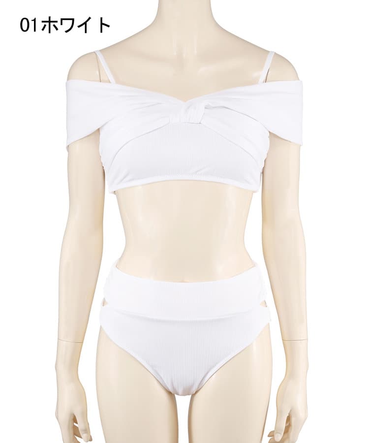 新作オシャレでかわいい【2026年新作】オフショル水着 9M 【San-ai