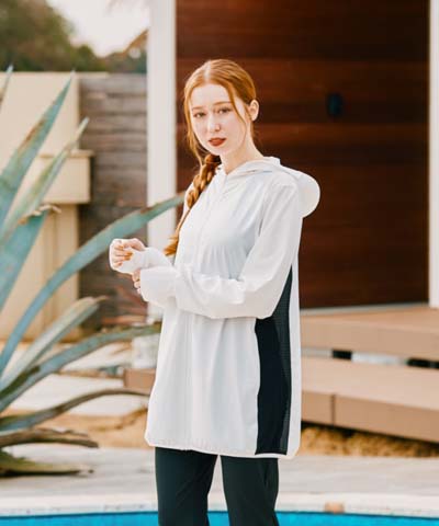 【2026年新作】【UPF50＋】　WEB限定　つば付きラッシュ・レギンスセット　M・L　　【San-ai Resort（サンアイリゾート）】