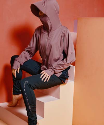 【2026年新作】【UPF50＋】　WEB限定　つば付きラッシュ・レギンスセット　M・L　　【San-ai Resort（サンアイリゾート）】