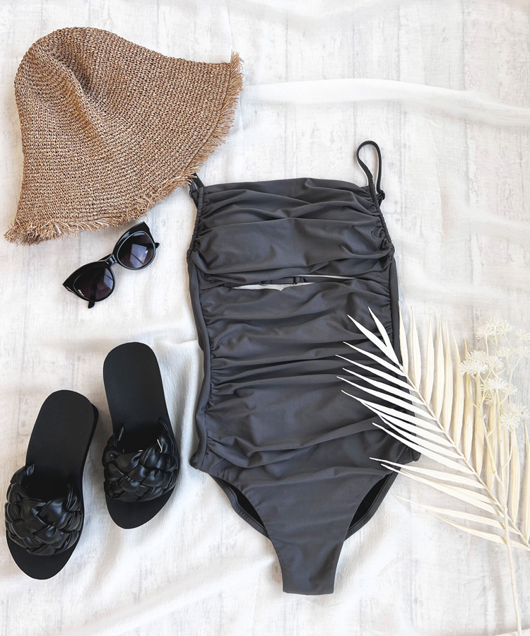 オシャレ水着【ELLESHOPコラボ】【STUNNING LUREコラボ】ノンワイヤー  