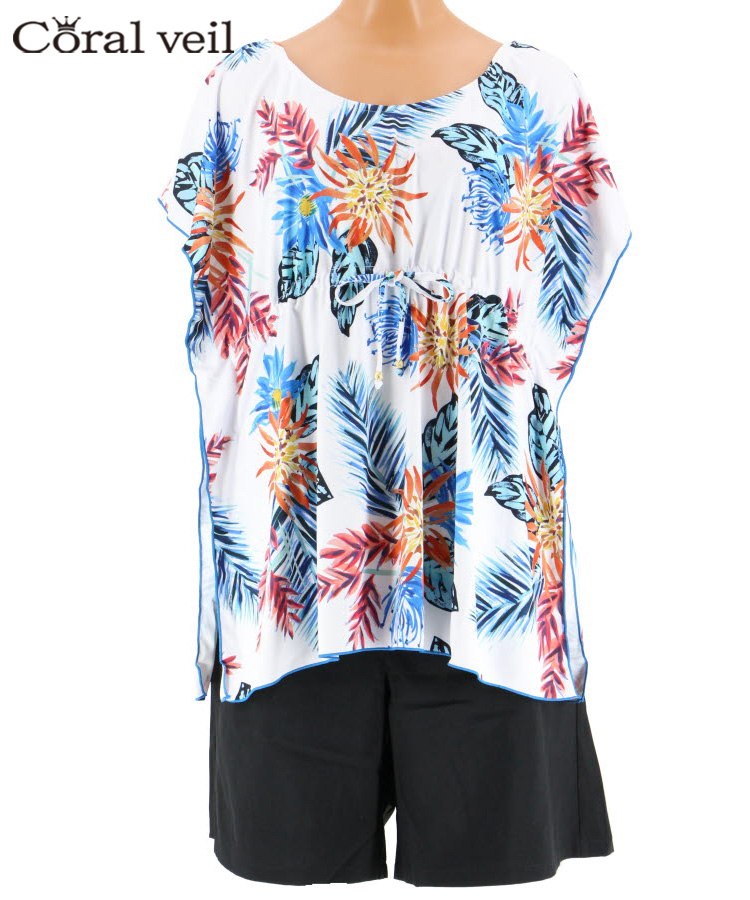 Coral Veil Paintflower 4点セット水着 13号 三愛水着楽園 San Ai Resort 三愛リゾート 通販 Ai公式オンラインショップ