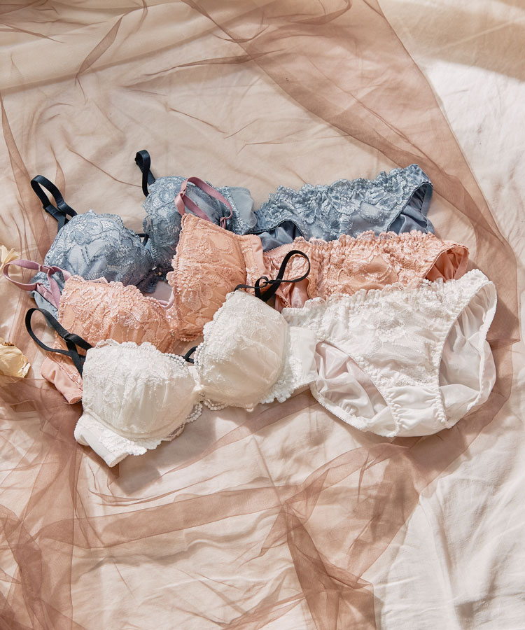 WEB限定【プチプラブラセット】 純欲カラーヌーディーレーシー