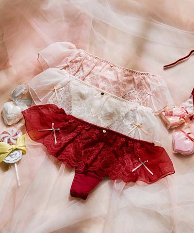 【northerly bra フィットシリーズ 楽盛りフィット】 バレンタイン Tバックショーツ2WAY単品 M/L 【northerly】