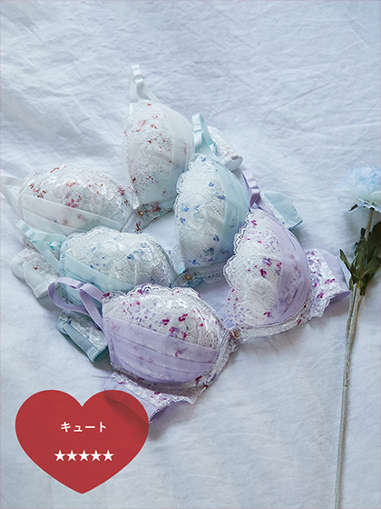 フラワーチュールブラジャー＆ショーツセット