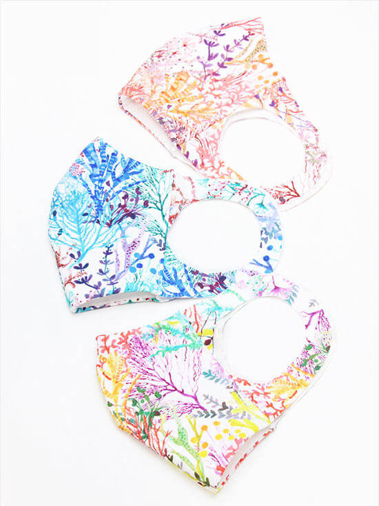【San-ai Resort】【洗って使える】水着素材 リバティファブリック UVカットマスク M 600yen (+tax)