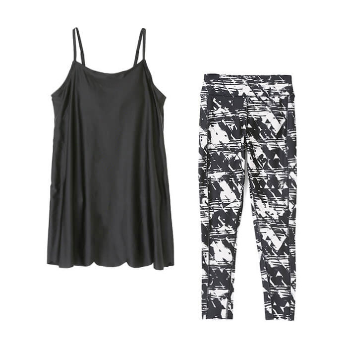 JILL STUART yoga ジルスチュアートヨガ｜ヨガパンツ&ロングキャミ セット M