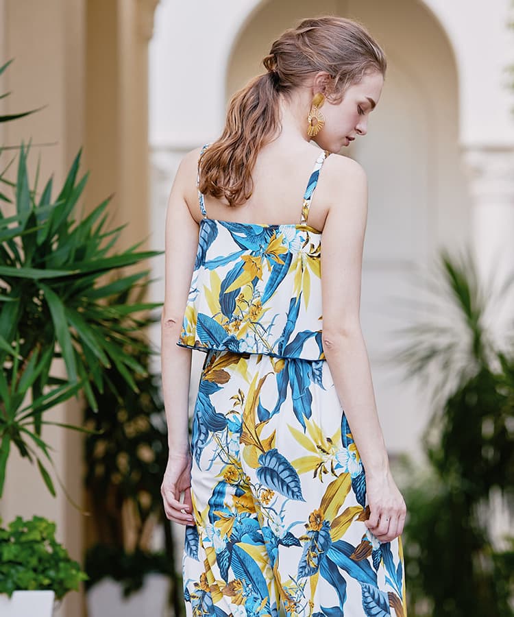 coral vail 花柄タンキニ　水着三点セット San-ai Resort 三愛水着楽園 水着 ロングパンツセット水着 9M・11L