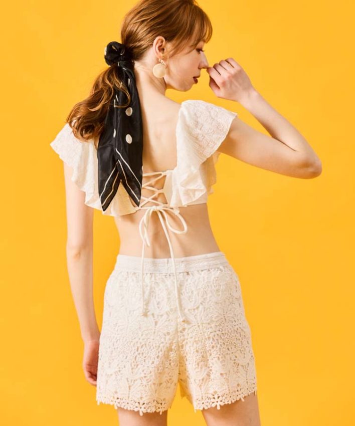 美品 archivio レースUVショートパンツ【2024年春夏】 San-ai Resort 池袋パルコ店】新作❣レースショートパンツ - 日本最大
