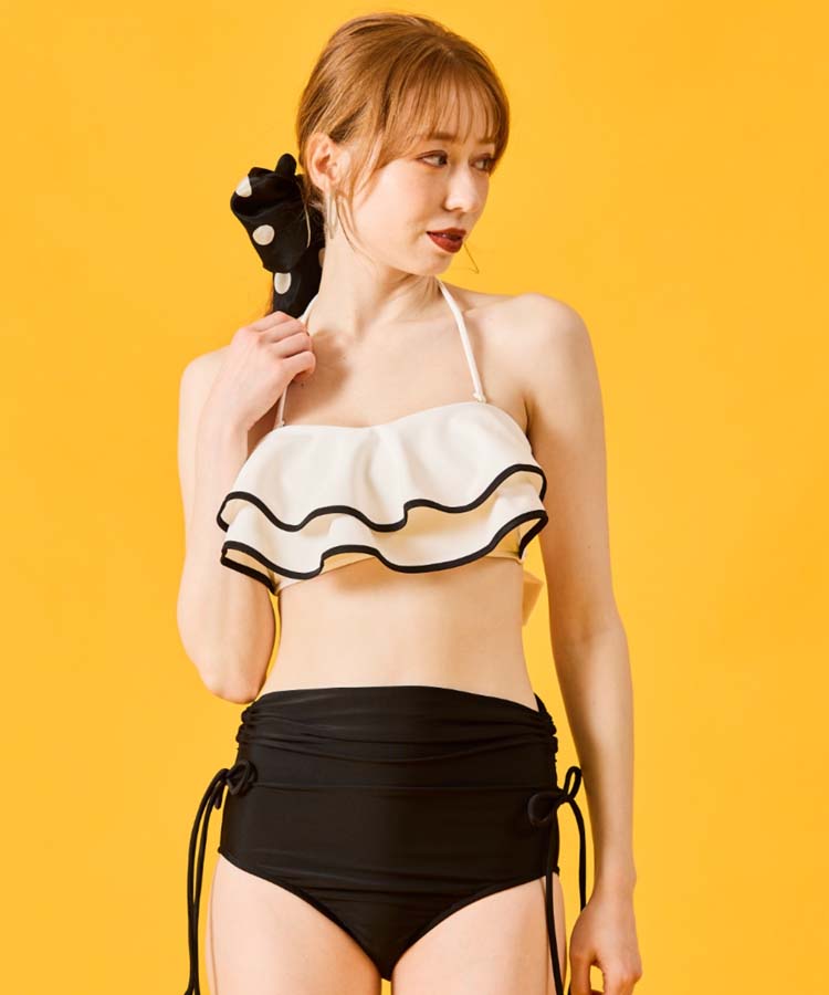 ☆2ピース 水着 長袖 フリル ４カラー セール】キッズ水着 長袖スター柄ラッシュガードトップス+フリル