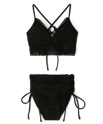 【超美品】ラメニット スカラップビキニ 盛れビキニ LIPSERVICE（リップサービス）の「ラメニットスカラップビキニ