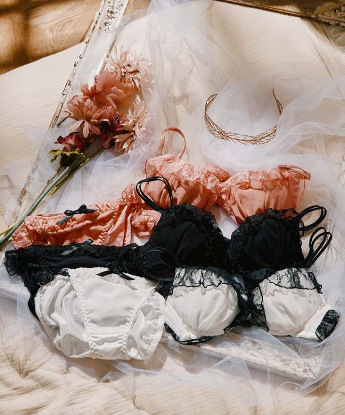 ★送料 関税込★ATELIER EDITION★Flower Mesh Bikini Set★ Flower Mesh Bikini Set (cream) - 아뜰리에에디션