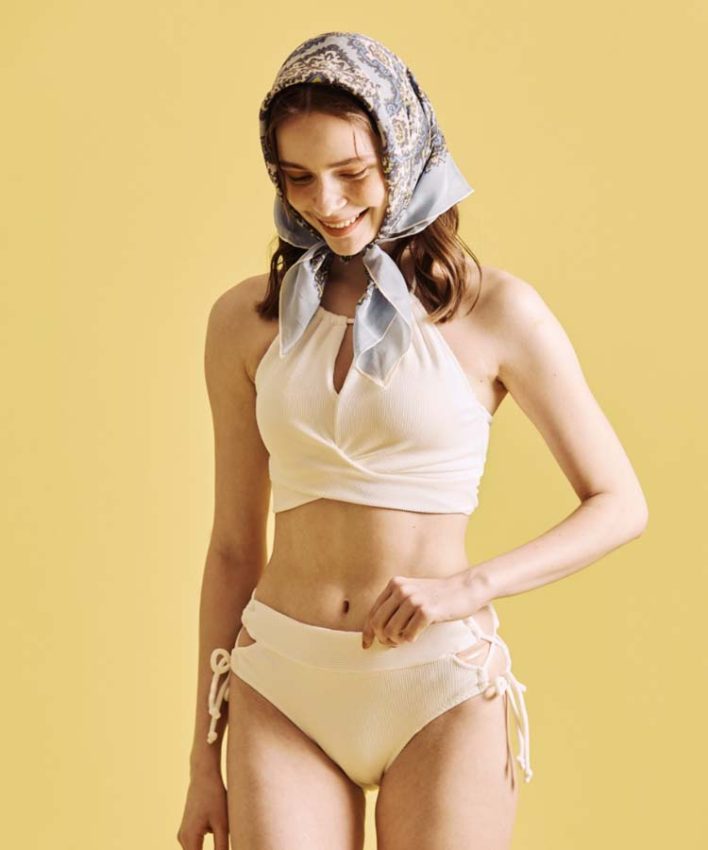 マルートとやま店】人気No1！リブハイネックビキニ - 日本最大級の水着